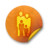 Orange sticker badges 086